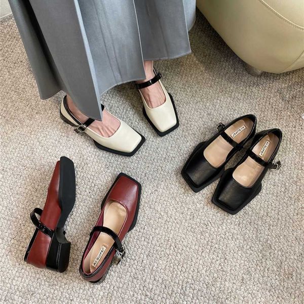 

dress shoes square toe women flats loafers black white red belt buckle low flat heels fashion ladies pumps autumbn spring dress shoes woman