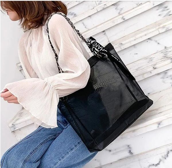 

sell classic shopping mesh bag luxury pattern travel bag women wash bag cosmetic makeup storage mesh case