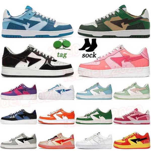 

men women casual shoes sneaker 2023 fashion sk8 sta camo black white green red orange camouflage trainer sports sneakers platform shoe with