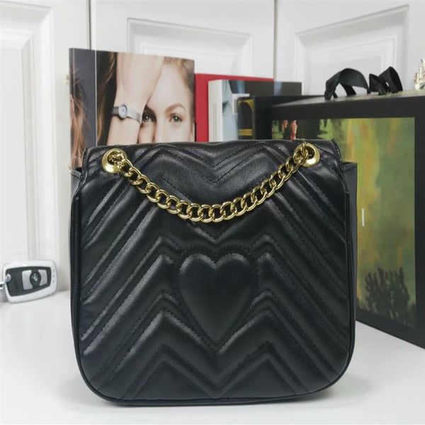 

fashion love heart v wave pattern satchel designer shoulder bag chain handbag luxury crossbody purse lady tote bags299n