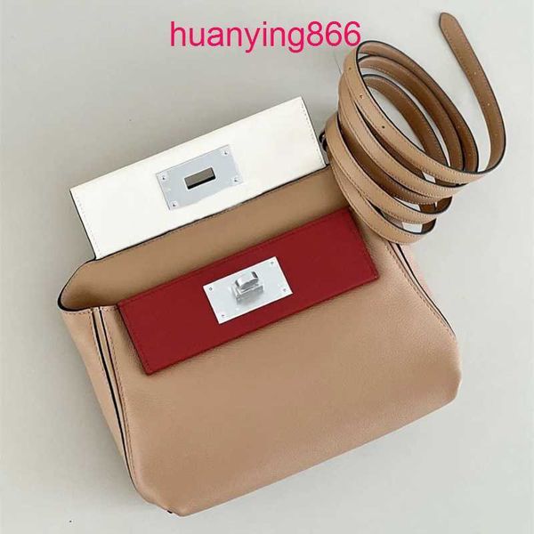 

herms's bags for designer woman new color-blocking 2424 mini kelys's pumpkin midnight blue doctor one shoulder cross arm carrying