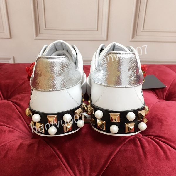 

the new designer sneaker trainer casual shoes calfskin leather black and white platform sandal famous womens low basketball sneakers2023