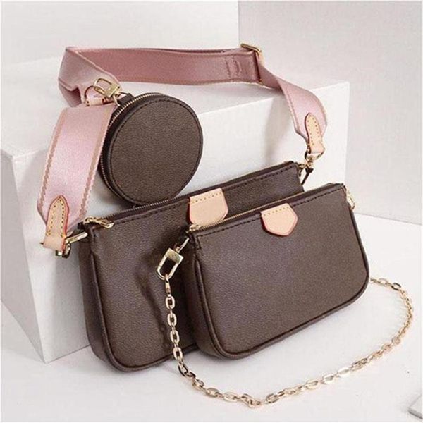 

new shoulder bags three piece set classic handbags women bag leather lady messenger bag satchel cross body bag lady package purse302z