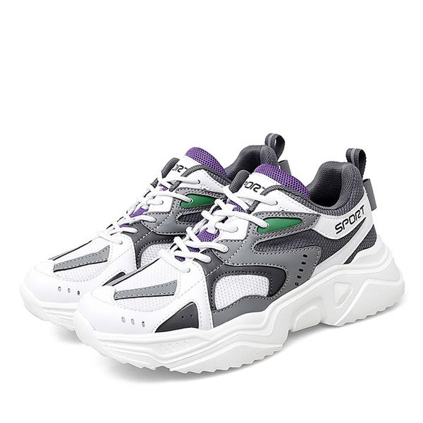 

casual shoes spring new thick soles increase popular sports dad shoes women's fashion versatile breathable single shoe soft soles trend, Black