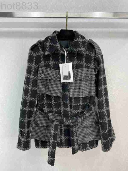

women's jackets designer milan runway 2022 new autumn winter lapel neck long sleeve coats brand same style outerwear w0b1, Black;brown