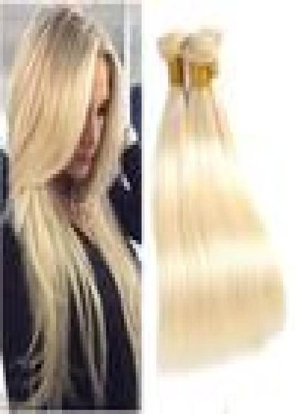 

malaysian human hair 3 bundles 613 color blonde silky straight virgin hair extensions straight 3 pieceslot 613 blonde 830inch9846522, Black