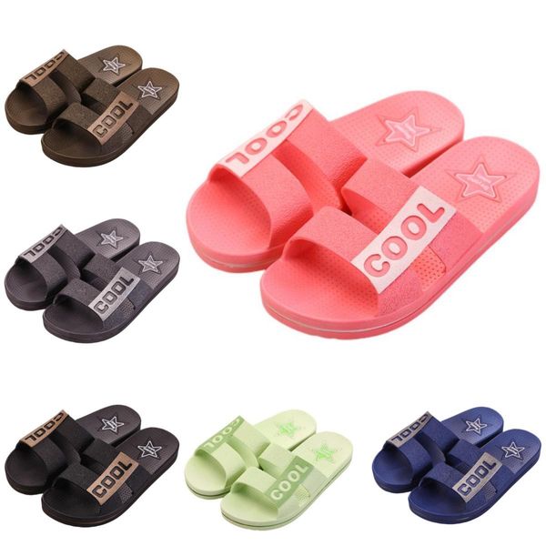 

slippers soft pink purple women men shoes coast blue red brown indoor outdoor bathroom antiskid sandal size 36-45, Black