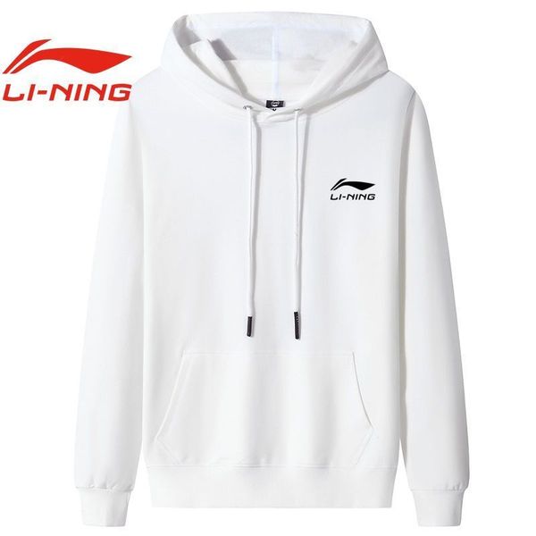 

2023li ning men women 3d silicon hoodies skateboard hip hop autumn winter oversize high street streetwear hooded sweatshirt couples clothing, Black
