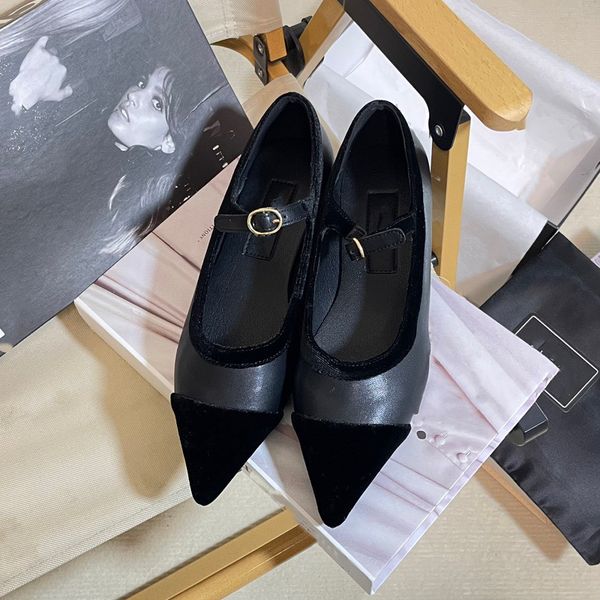 

designer beach sandals shoes casual fashion 100% leather shoes belt buckle thick baotou lady flat work women dress shoes with box size:35-40, Black