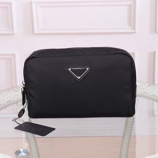 

nylon waterproof cosmetic bag wash purse black toiletries make up pouch