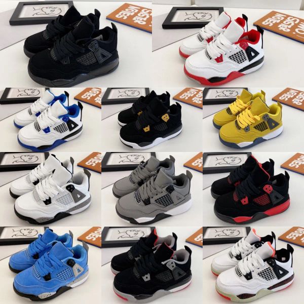 

4 kids shoes 4s black shoe boys cat sneaker designer basketball military trainers baby kid youth toddler infants light green lights grey kha