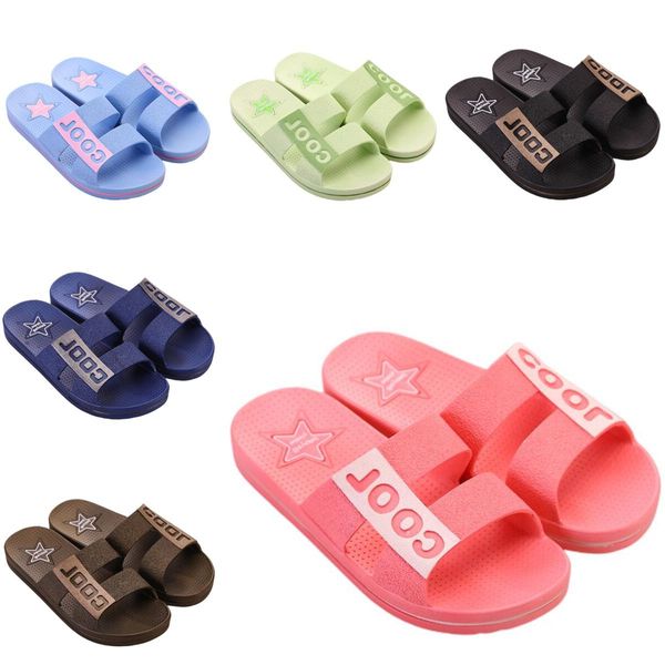 

slippers indoor outdoor soft deep blue pink brown breathe women men shoes beach coast bathroom antiskid sandal size 36-45, Black