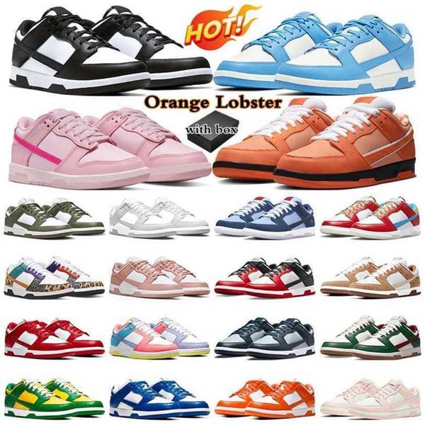 

with box panda sb dunks lows casual shoes for men women triple pink medium olive medium curry rose whisper grey fog gai trainers sports snea, Black