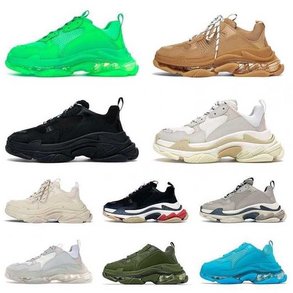 

triple s mens womens designer shoe casual dad shoes vintage plate-forme fashion sneakers black 17fw glitter luxury tennis trainers 4ph0