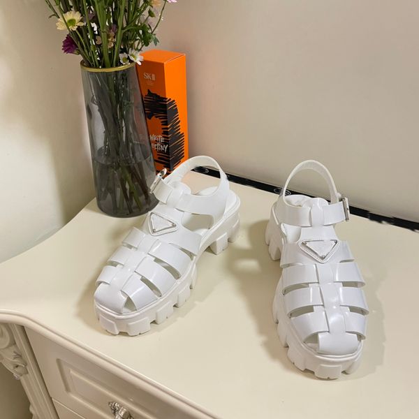 

platform sandal slipper shoes for women sandals designer slides luxury triangle slippers, Black