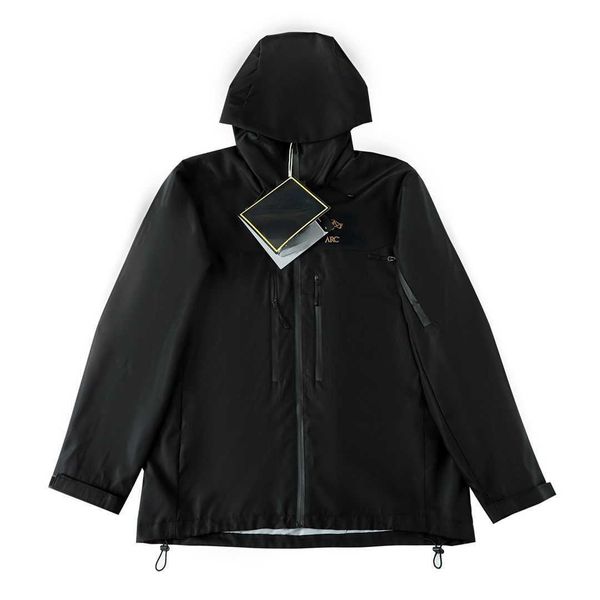 

outdoor luxury brand designer jacket windproof waterproof hooded sweatshirt spring alpha arc jacket men women cardigan coat embroidery sport, Black;brown