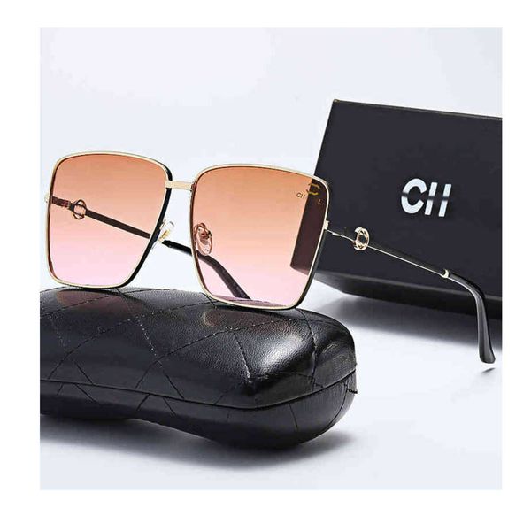 

designer sunglasses channel sunglass pattern counter packaging luxury brand men womens temperament strong light sport vintage glasses, White;black