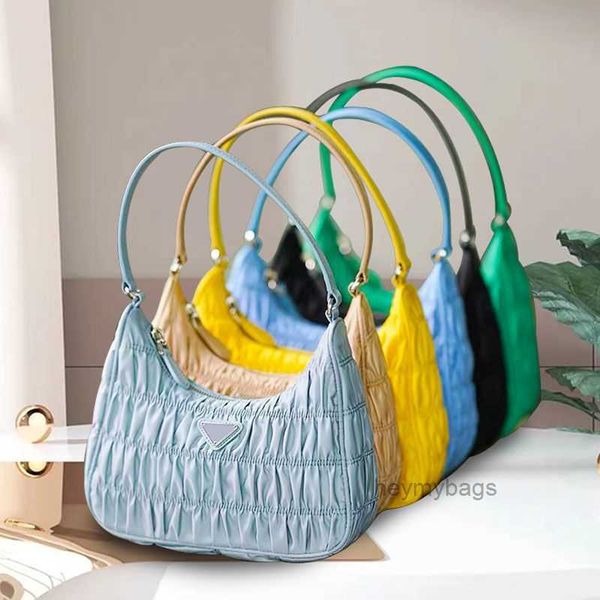 

women designer bags shoulder bag handbag multi-color pleated hobo middle ancient armpit wrapped nylon single-shoulder vintage portable stick