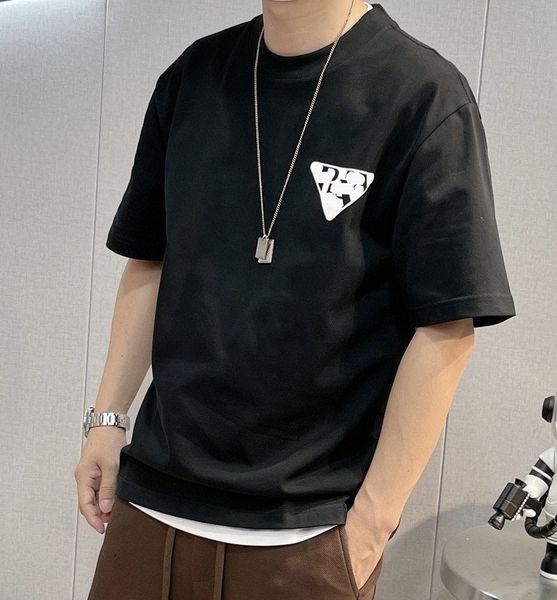 

2023 bu summer mens pa designer t shirt casual man womens tees with letters print short sleeves sell luxury men hip hop clothes s-xl, White;black