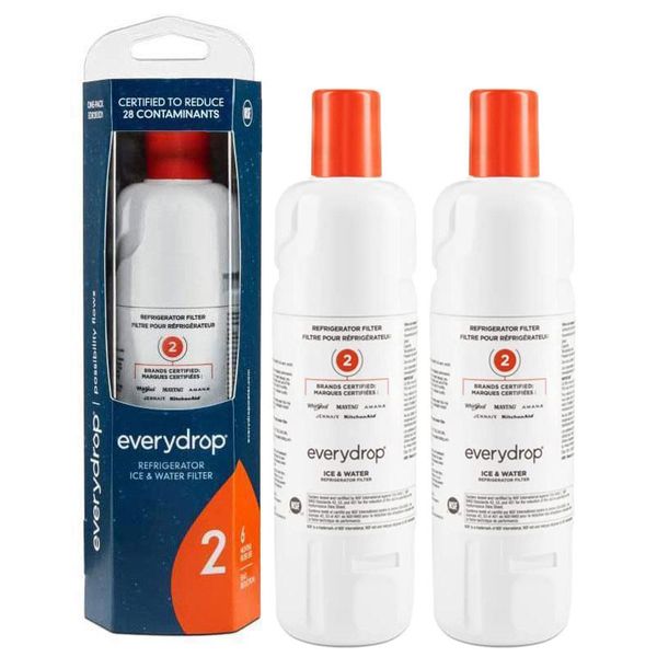 

everydrop by whirlpool edr2rxd1 refrigerator water filter 2, 2 pack