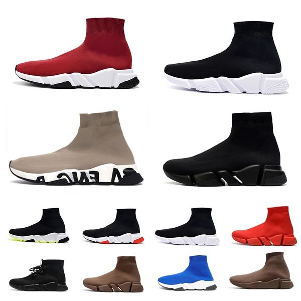 

red balencaigaly casual balencigaly designer s sock shoes sports casual shoes beige triple black sneakers white socks trainers mens women kn