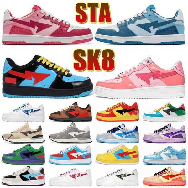

bapestas baped sk8 sta mens running shoes bapesta designer camo black white green red orange camouflage men women trainers sports sneakers c