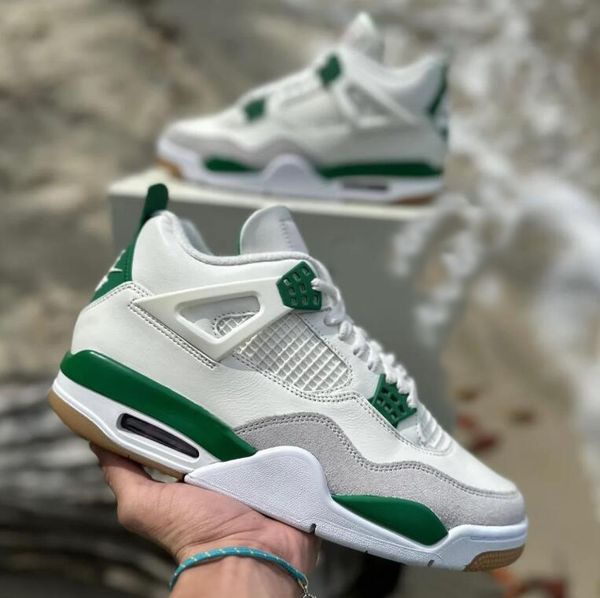 

shoes running x sb 4 pine green 4s sail/pine green-neutral grey-white mens sneakers dr5415-103