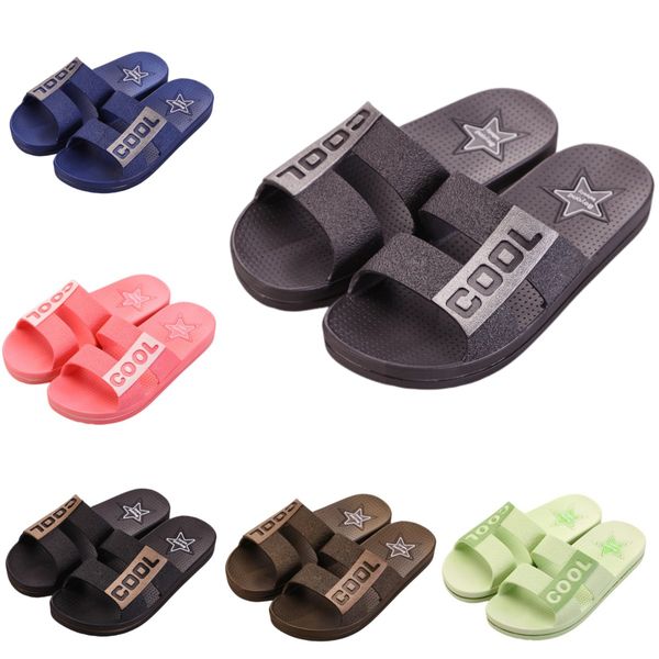 

slippers beach purple women men shoes coast deep dark blue bathroom brown indoor outdoor antiskid sandal size 36-45, Black