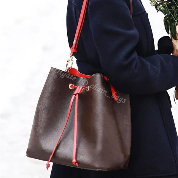 

purse bucket shoulder bag crossbody printed tote clutch drawstring backpack handbags wallet totes purses lady wallets 2021 women l288o, Red;black