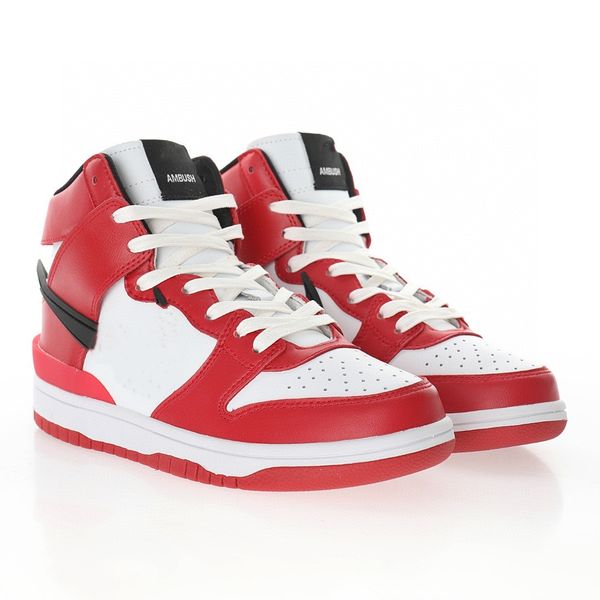 

shoes sb dunks high ambush x varsity red white black basketball sneakers designer shoes with box