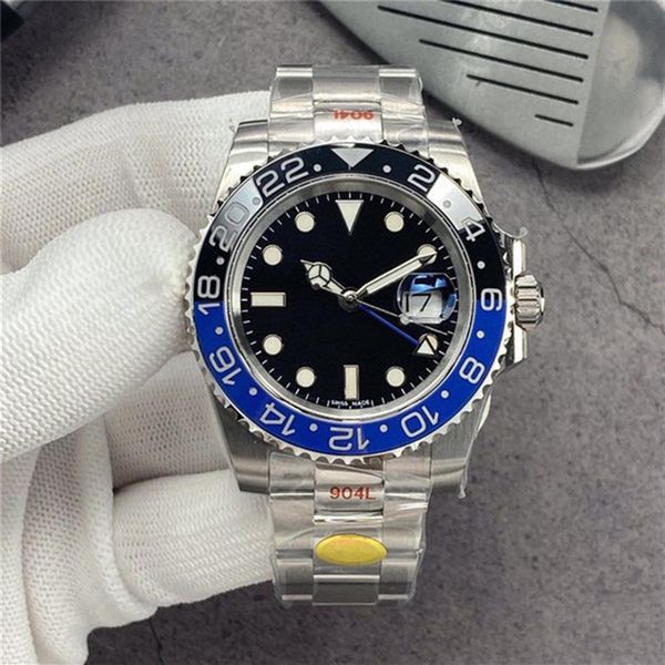 

perfect batman 116710 eta 3186 movement mens watch sapphire glass mechanical automatic watch ceramic bezel dial luminous diving 10297i, Slivery;brown