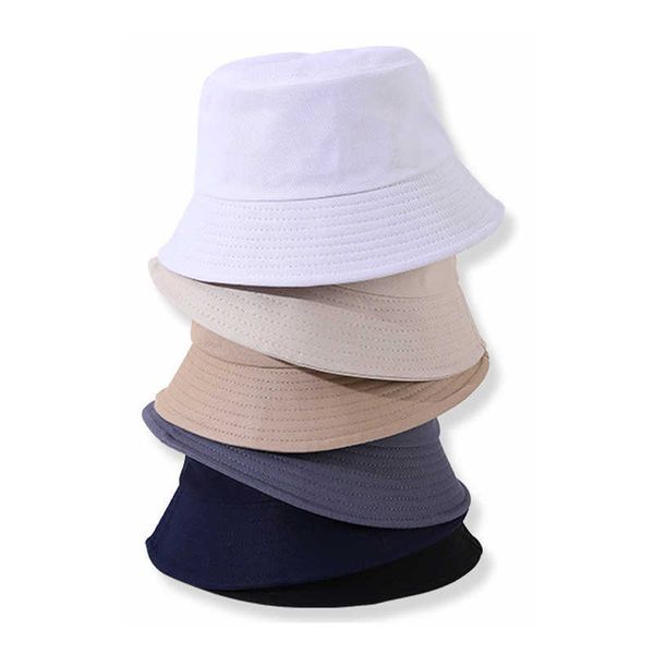 

hbp brim hats 2023 bucket wide hat men's women's panama beh fishing sun cap blk solid color simple bob jquemus chapeau hip hop hat, Blue;gray