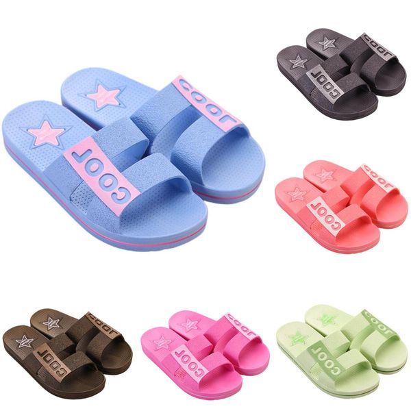 

slippers indoor outdoor green brown soft sky blue women men shoes beach coast bathroom antiskid sandal size 36-45, Black