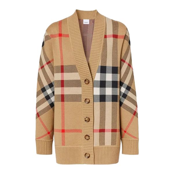 

plaid cardigan women's sweater v-neck knitted jacket coat mid-length all-match female coat spring and autumn female khaki women's, White;black