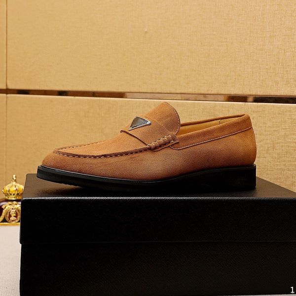 

p5/2model split leather designer dress shoes men formal footwear slip on men loafers elegant social shoe man flats spring shoes, Black