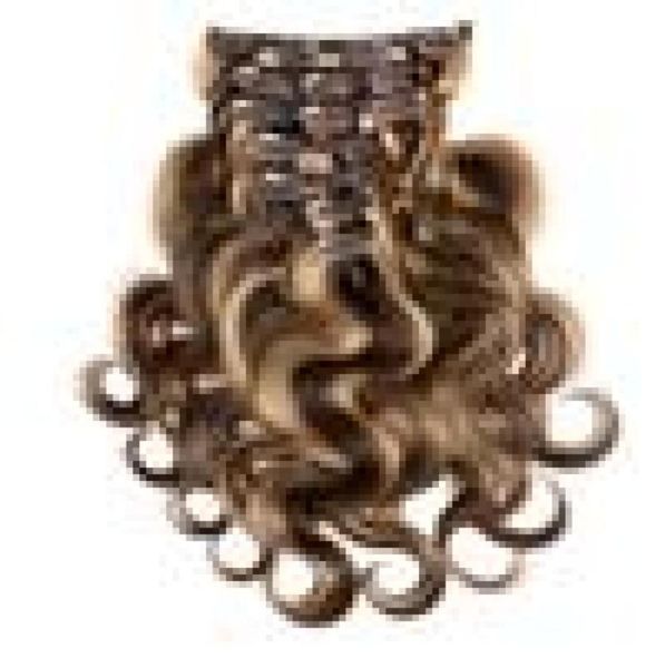 

elibess hair 427 mixed brazilian remy hair 7pcs 70gram full head body wave human hair clip in hair extensions3279610, Black