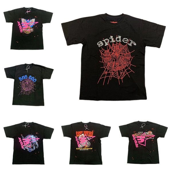

sp5der t shirt men women spider 555555 shirts designer fashion brand tee transportation size eu s--xl, White;black