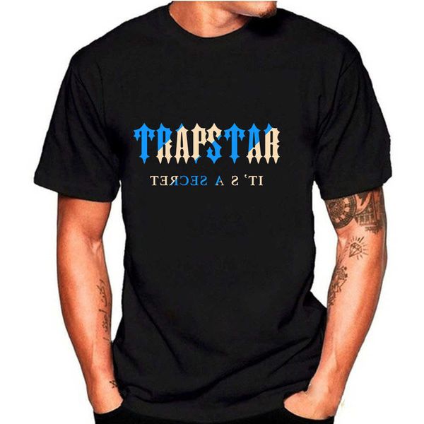 

summer new fashion brand trapstar letter-printed cotton men's casual loose large t-shirt men's and women's short sleeve t, Black;white