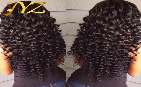 

13x4 human hair lace front brazilian curly wig remy virgin for black women2950795, Black;brown