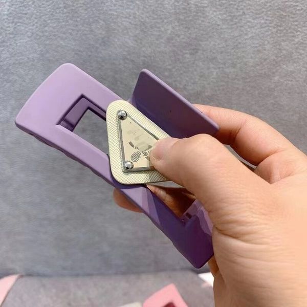 

new simple women hair clips large geometric hairpin crab solid color hair claw clips