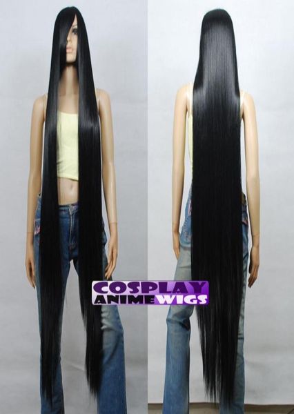 

150cm black styleable extra super long cosplay wigs 81001019607639, Golden;white