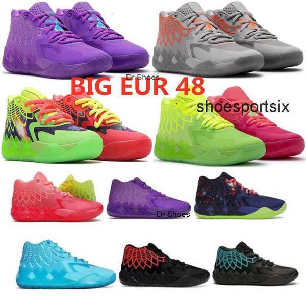 

2022 men designer basketball shoes mb.01 lamelo ball buzz city rick and morty galaxy rock ridge volt blast trainer mens