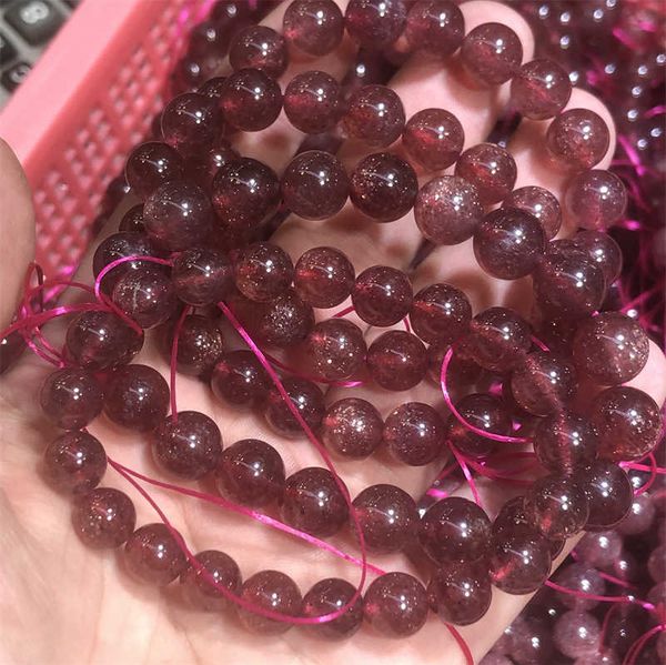 

bracelets natural starlight bracelet pigeon blood strawberry seed red crystal jewelry hand diy finished product, Black