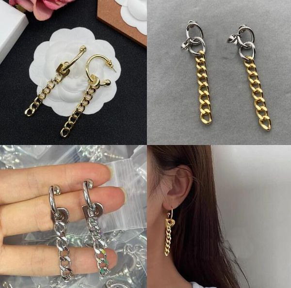

designer jewelry dangle women dangle earring studs new unique shaped brand b letters pendant with logo shiny non-fading chandelier earrings, Silver