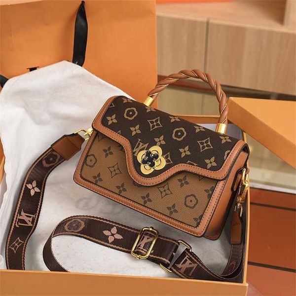 

handbag 2023 fashion women's bag leather quality handbag fashionable shoulder style texture one-shoulder cross-body portable small squa