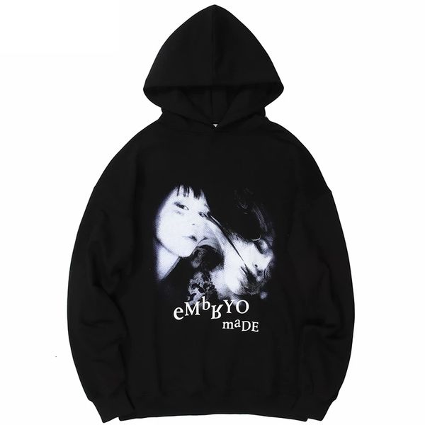 

womens hoodies sweatshirts gothic women hoodie sweatshirt hip hop streetwear illusion girl letter print pullover harajuku punk fall vintage, Black