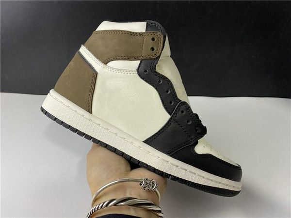 

new release basketball shoes mens high og basketball designer shoes sail dark mocha black white fashion sport zapatos sneakers good quality