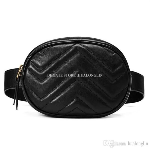 

genuine leather waist bag women marmont handbag original box brand designer famous new fashion zipper soft promotion 265a