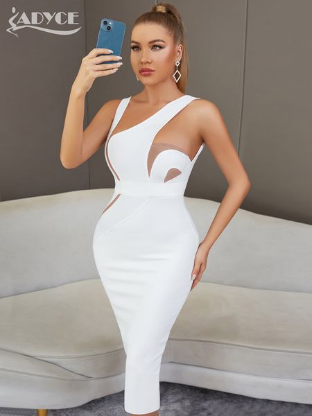 

casual dresses adyce backless white midi bodycon bandage women summer tank sleeveless celebrity elegant evening party outfits 230311, Black;gray