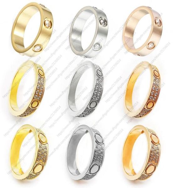 

love screw ring mens rings classic luxury designer jewelry women titanium steel alloy goldplated gold silver rose never fade not 2237660
